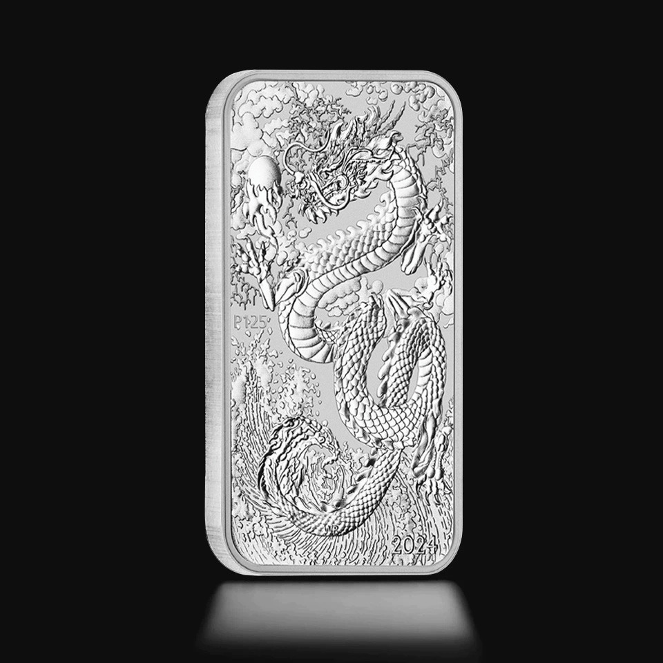 1 oz Australian Dragon Rectangular Silver Coin - Tavex Latvia