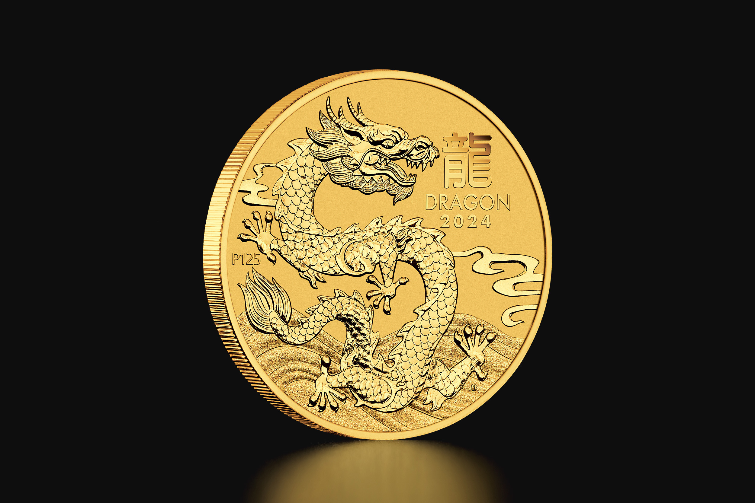 1 oz Золотая монета Австралийский Лунар 2024 - год Дракона - Zelta