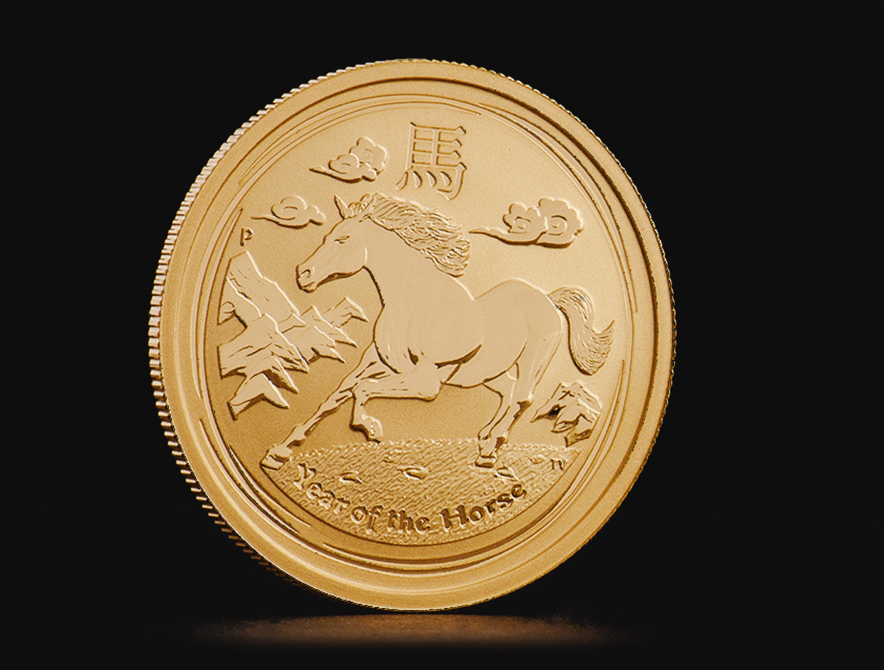 1 oz Australian Lunar Year of the Horse 2014 Gold Coin - Zelta