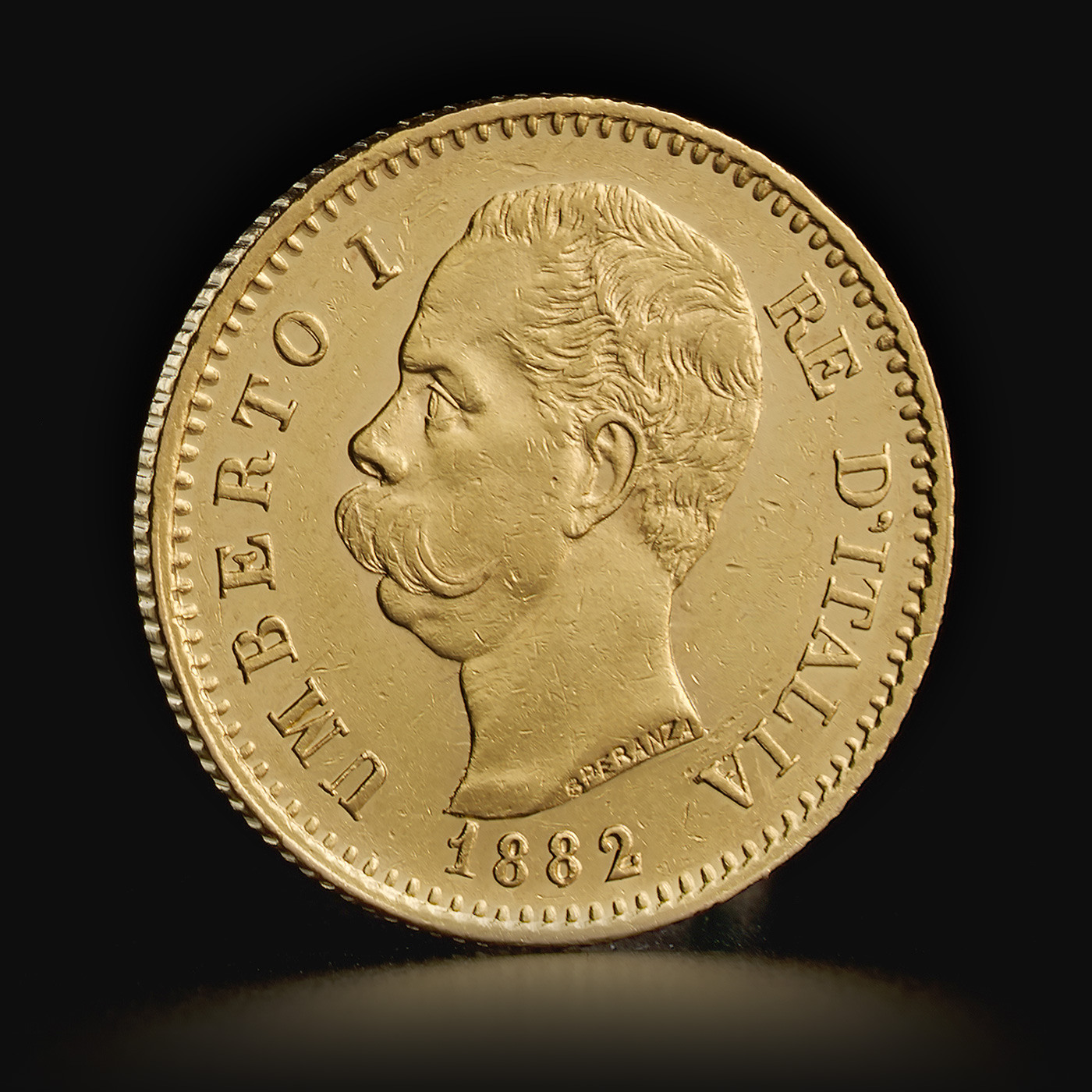 Italian 20 Lira Umberto I - Zelta monētas un stieņi